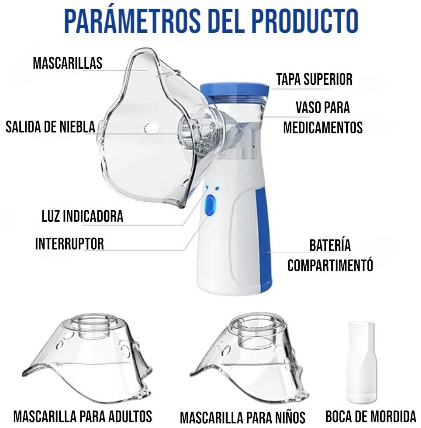 Nebulizador Portátil con Tecnología Mesh y Comodidad